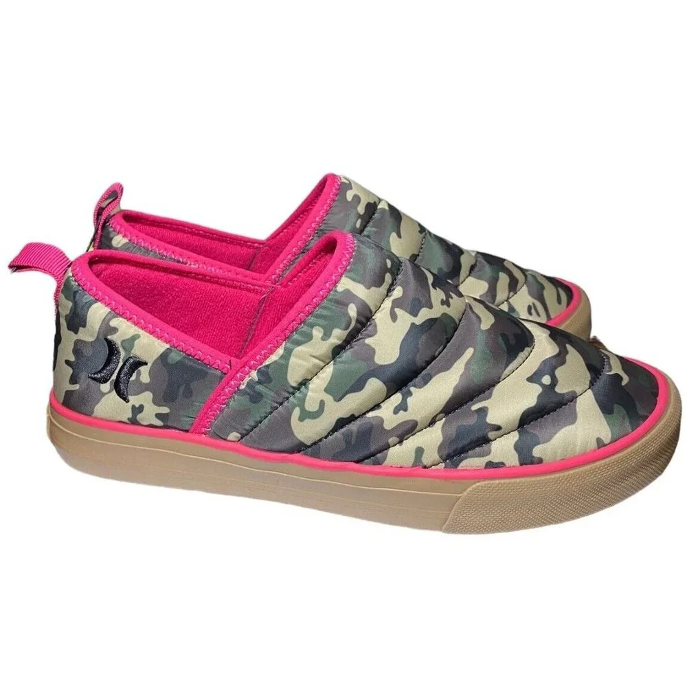 Hurley Puff Kayo Chukka Shoes Camo‎ Womens 8.5 Slip On Puffchuck NWT Green Pink